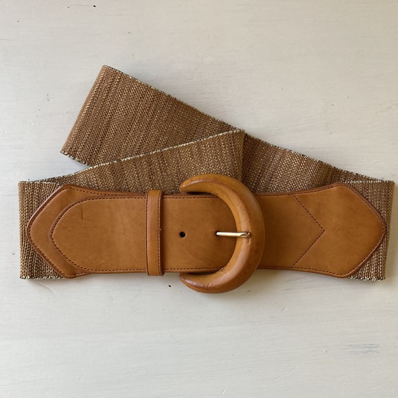 Lauren Ralph Lauren Wide Stretch Fabric Woven Belt Size L - Picture 12 of 14